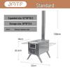 Outdoor Camping Stainless Steel Folding Wood Stove - Tent Heating, Lighting, Picnic - Cross-border Tourism