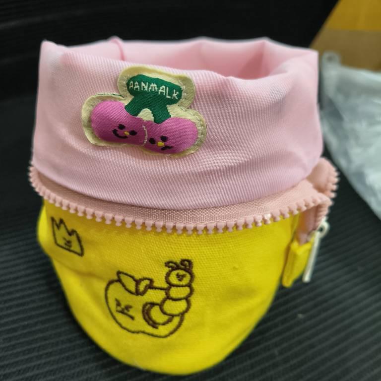 Japanese Creative Large Capacity Folding Pencil Holder with Cute Embroidery - Vertical Flip Design for Students Standard Size