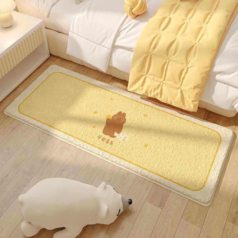 Children'S Room Carpet Bedroom Bedside Blanket Long Strip Baby Anti-Drop Floor Mat Living Room Sand Non-Slip Imitation Cashmere Crawling Mat