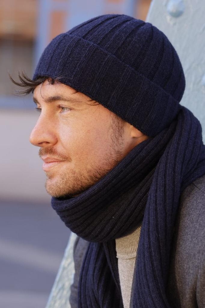 Ribbed Winter Set - Trevor, 80% Wool, Poland