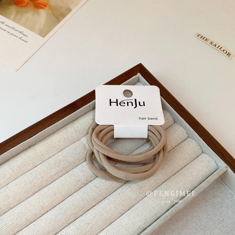 Japanese and Korean Style Simple Geometric Hair Rope Internet Celebrity High Elasticity Durable Rubber Band Hair Rope Commuter Versatile 