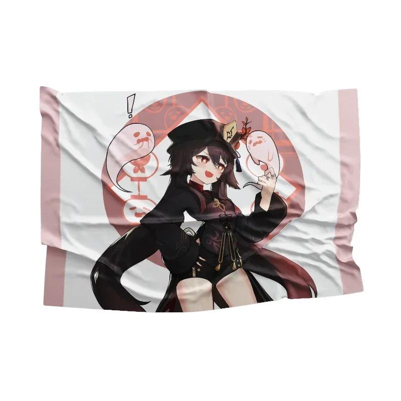 Genshin Impact Blankets Soft Upholstery Sofa Blankets Bed Blankets Gamers Chair Blankets Anime Blankets flannel custom blanket