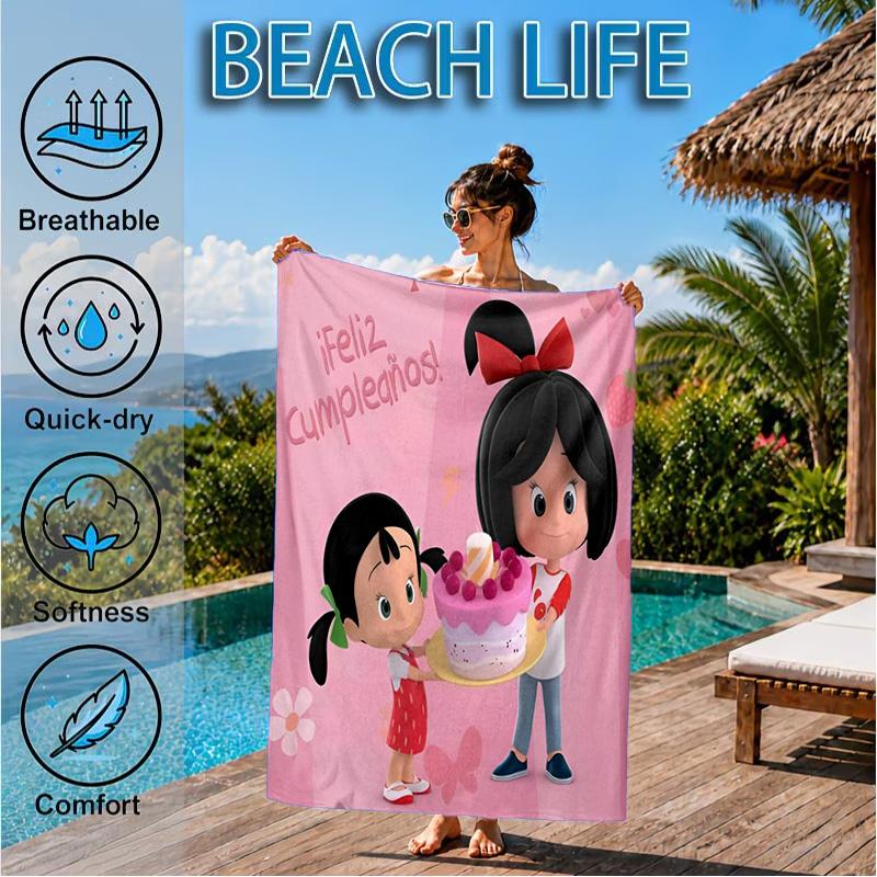 Asciugamano da Spiaggia Cleo e Cuquin, Asciugatura Rapida, Facile da Curare, Adatto sia per il Fitness che per le Vacanze al Mare, Essenziale per lo Sport