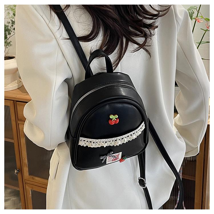 

2025 new contrasting color handbag female sweet girl shoulder crossbody tote bag foreign style cute large capacity lace чёрный