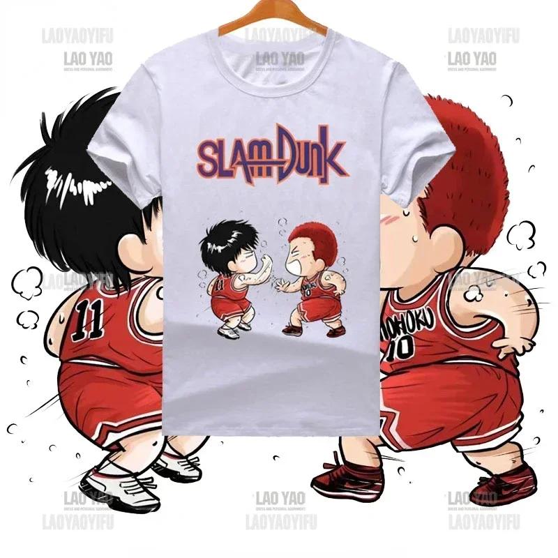 Slam Dunk Movie Co-branded Short Sleeve Tshirt Rukawa Maple Sakuraki Hanamichi Century High Five Cartoon Print Short Sleeve Tops