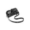 Fashi Pu Leather Women's Shoulder Bag Small Double Pocket Design Ladies Underarm Bags Y2k Vintage Female Handbags Clutch Purse