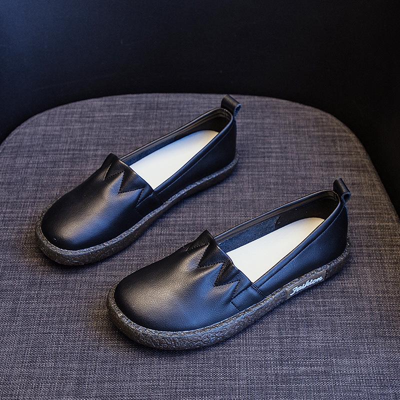 2025 Women's Summer Breathable Soft Sole Genuine Leather Cutout Loafers, Flat Shoes for Pregnancy, Plus Size Available