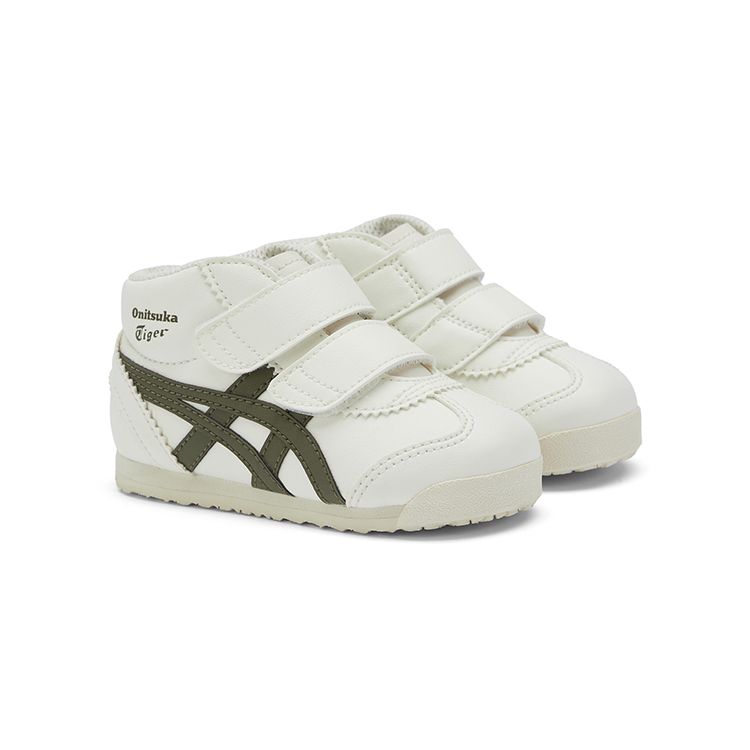 Onitsuka Tiger Mexico Mid Runner TS Comfortable Lightweight Mid-Top Walking Shoes Baby Shoes White 1184A133-102