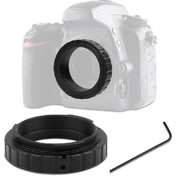 Astromania T2 T Ring Adapter with 42mm Diameter Thread Compatible with Canon EOS DSLR/SLR Camera, Metal T-Mount Telescope Camera Adapter for