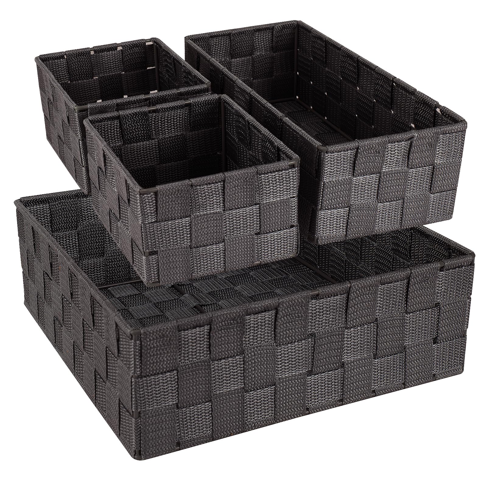 Stomalier Knitted Storage Storage Small Item Waterproof Set of Drawer Small Item Desktop Storage Highly Small Item Storage Daily Necessities Storage коричневый