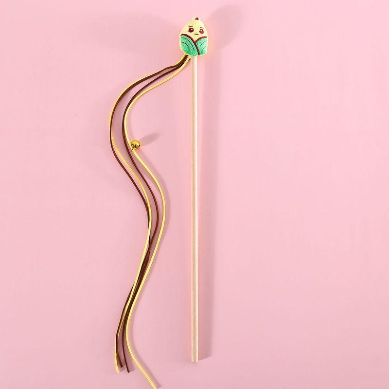 

Fruit Cat Teaser Tassel Sound Bell Felt Toy Bite-Resistant Relieving Stuffy Cat Toy Pet Supplies Cat Teaser Corn cat teaser stick