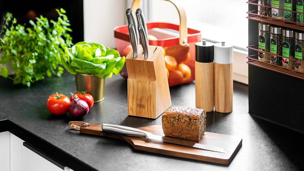 Teesa Balanced 5-in-1 Stainless Steel Kitchen Knife Set