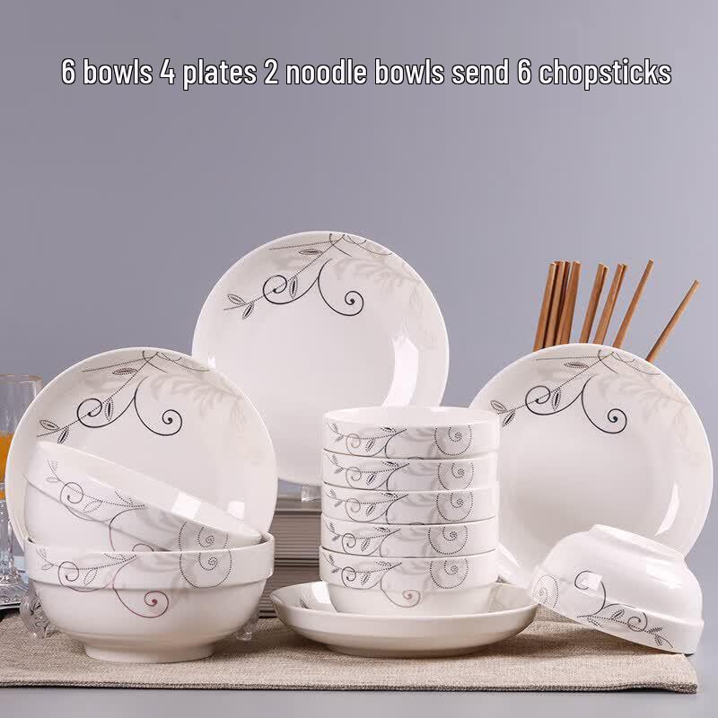 Chinese Style 18-Piece Dinnerware Set