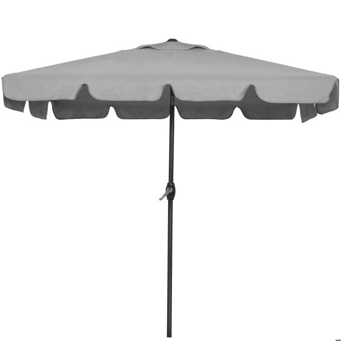 Springos® Parasol de jardin rectangulaire avec fonction d’inclinaison et manivelle 240 cm