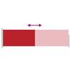 Retractable Side Awning 140*500 Cm Red