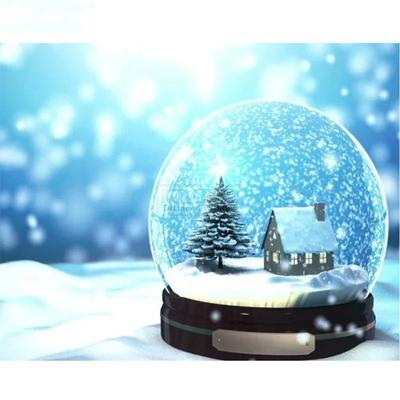 Diamant-Mosaik Weihnachten Schneekugel Diamant Malerei Kreuzstich Diamant Stickerei komplettes Kit Muster Strass Kunst LK1