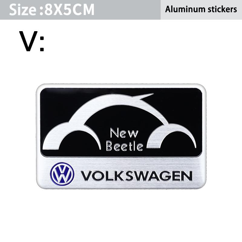 For VW Volkswagen Jetta MK5 Golf 1Pcs Car Styling Aluminum Alloy Badge Sticker For Volkswagen GTI R-Line R Polo Golf Passat Scir