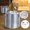 8 Gal 30L Distiller Moonshine Alcohol Stainless Copper DIY Home Water Wine Essential Oil Brewing Kit 304 Stainless Steel Boiler