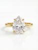925 Silver 1-4 CT Simple Sparkling Pear Shape Zircon Ring For Women Engagement Wedding Luxury High Quality Fine Jewelry