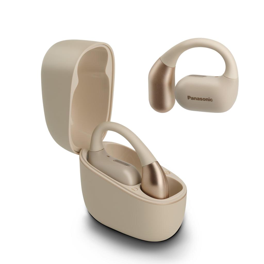 Panasonic Wireless Open Earphones, Type, Multi-Point, Cream, RB-F10D-C