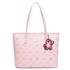 Strawberry Bear Large Capacity Shoulder Bag Classic Floral Print Fashion Commuter Simple Daily Versatile Shopping Tote Bag BMK-72622