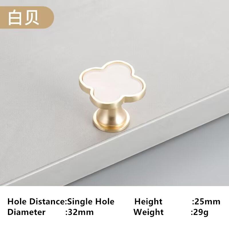 Handles Drawer Cabinet Furniture Kitchen Handles for Cabinet Knob Door Drawer Furniture Kitchen Knob Four-Leaf Clover Diamond