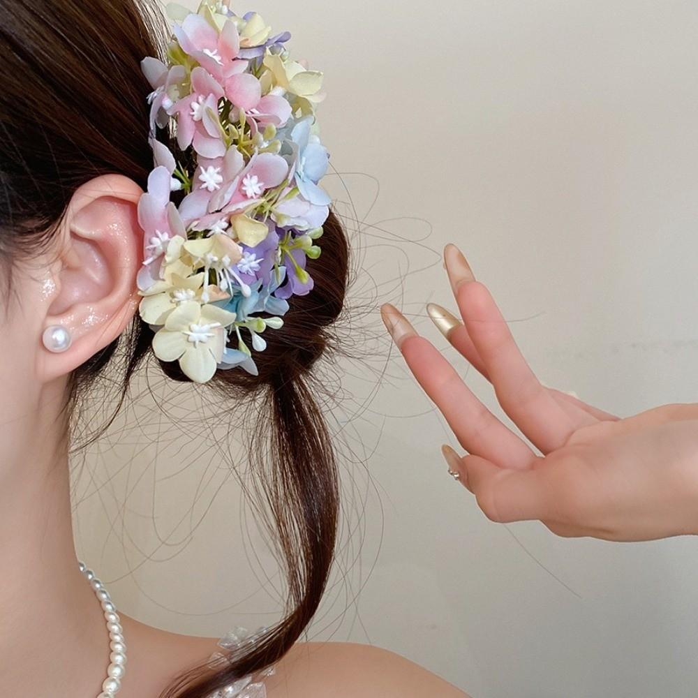 Headdress Colorful Flower Hair Stick Fairy Simulation Flower Thai Hair Fork Chinese Style Bohemian Side Clip Girls