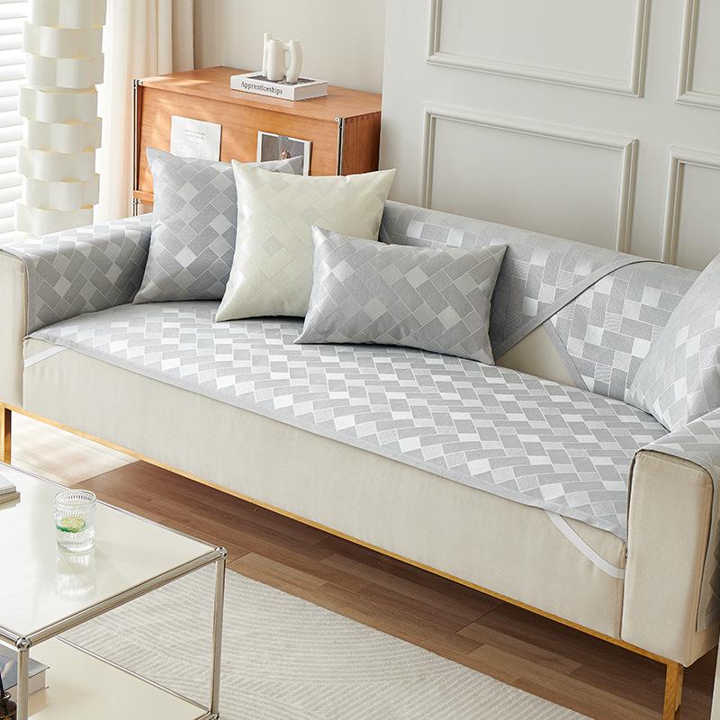 Ice Silk Sofa Cushion Summer Non -Slip Seat Cushion Simple Modern Fresh Cushion Summer Leather Sofa Cover Cover Cloth