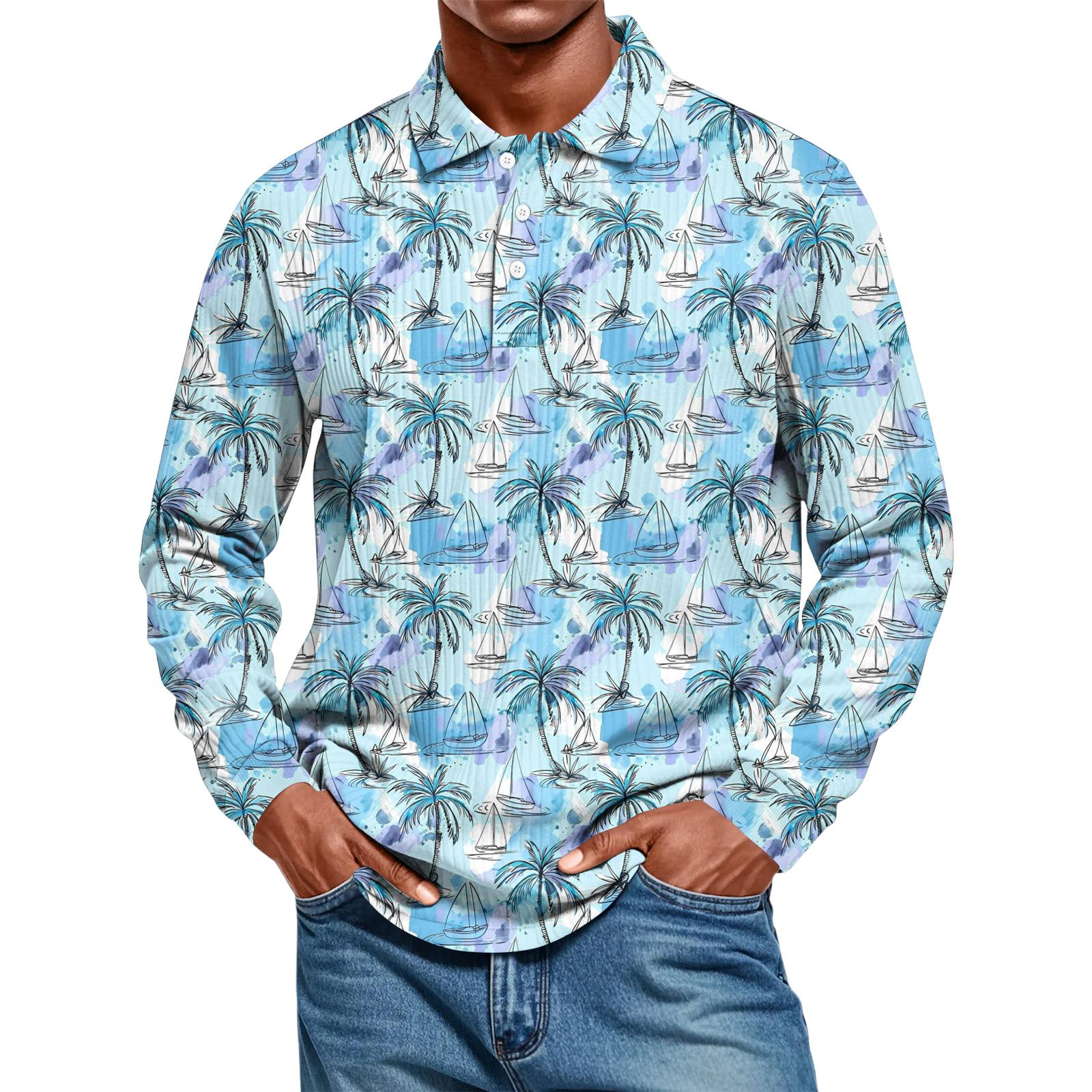 

Мужская повседневная рубашка свободного кроя однотонная с длинным рукавом L