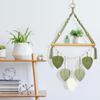 Nordic Style Handwoven Wall Hanging Leaf Tapestry Shelf Decoration
