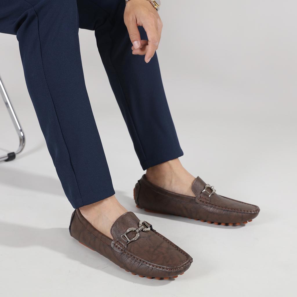 Fashion Spring Male Flats Genuine Leather Loafers Men's Slip-On Dress Shoes Fashion Casual Walking Shoes Business Men's Designer Shoes