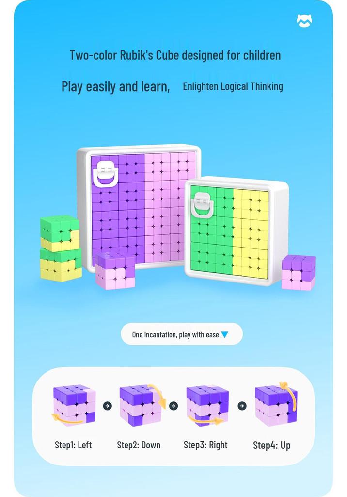Rubik's Cube Mosaic Puzzle Board - Creative Educational Toy for Kids DIY Gift
