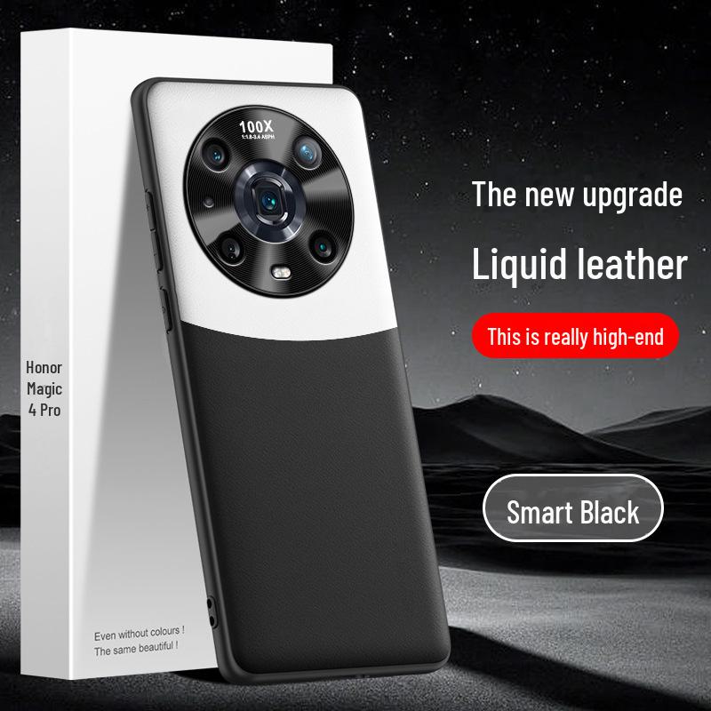 Liquid Leather Shell Protective Cover for Honor Magic 4 Pro Provides Anti-fall Protection In a Single Piece Shipment.