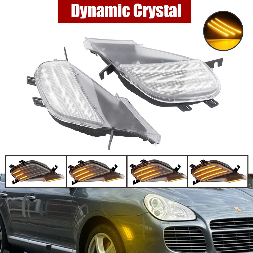 1 Paar Dynamische Amber LED Blinker für Porsche Cayenne 955 2003-2006 Auto Styling