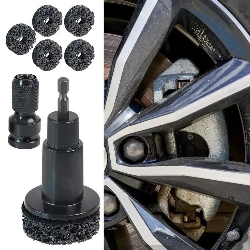 Auto Radnabenbürste Auto Radnabenschleifer Rostschleifentferner Werkzeug Bremsscheibe Rostentfernung Polierwerkzeug