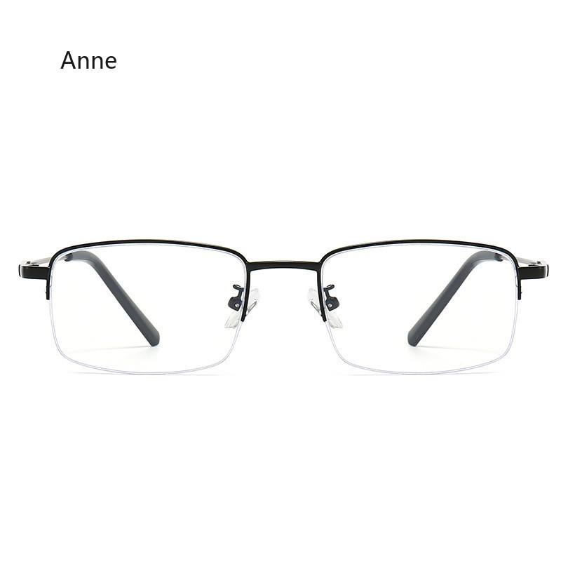 Metal Anti-Blue Light Reading Glasses Men Small Square Optical Eyeglasses Ultra-thin Male Eyewear Half Frame Presbyopic Glasses
