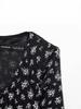 2025 Autumn/Winter European Women's Waist-Cinching Printed Long-Sleeve Dress