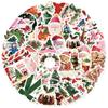 50 Cartoon Christmas Aesthetic Sticker Sheets for Decoration - Waterproof & Ideal for Guitars, Notebooks, Luggage, DIY Projects