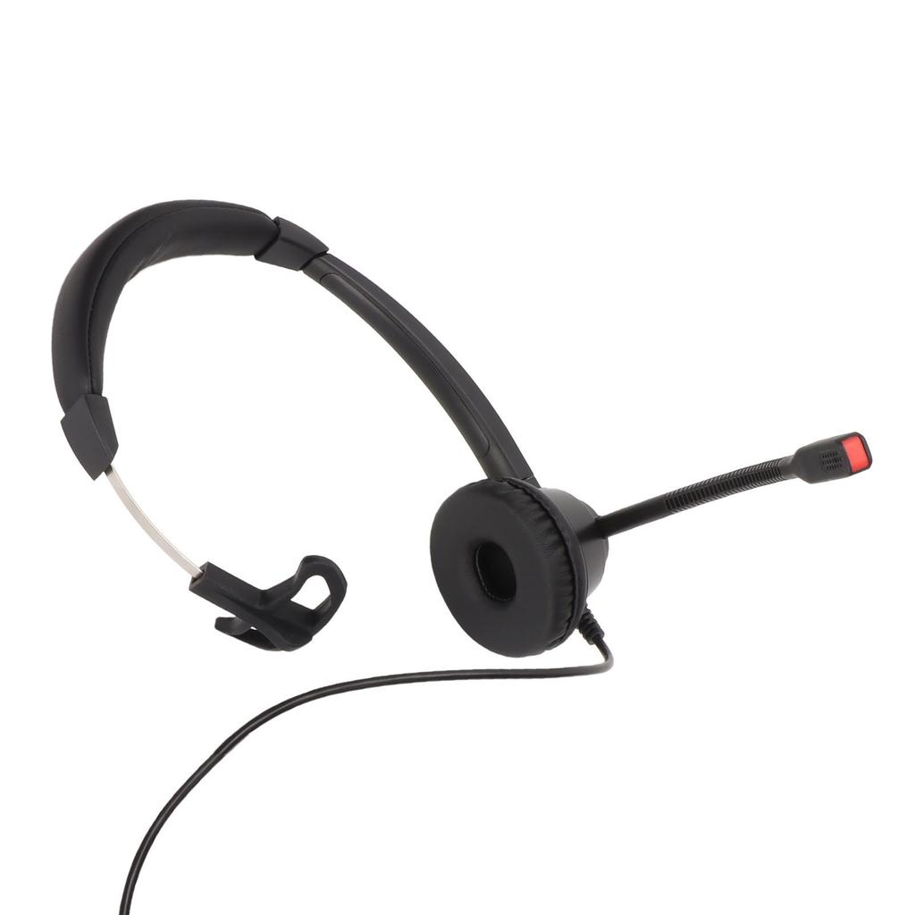 2.5mm Business Headset Noise Cancelling Monaural Traffic Headset for Devices with 2.5mm Headphone Jack Black