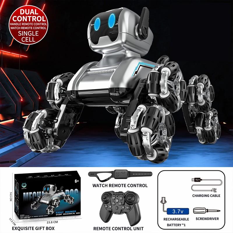 Eight-Wheel Stunt Mechanical Dog Electric Watch-Sensing Intelligent Robot Toy New Children s Toy Remote Control Gift