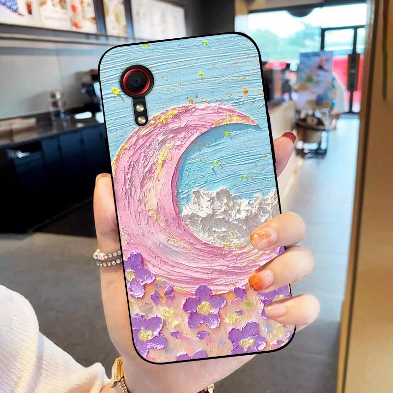 

for Samsung Galaxy Xcover 5 Case Flower Soft Silicone Back Cases for Samsung Xcover 5 G525F 5.3 Phone Cover Xcover5 Protectors Xcover 5