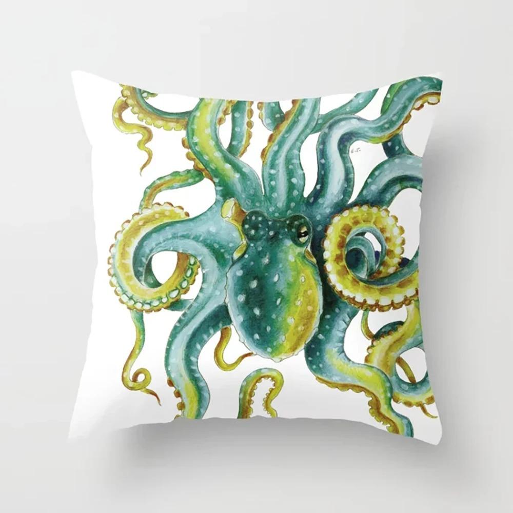 Octopus Pattern Pillowcase Car Ornaments Office Living Room Home Pillowcase