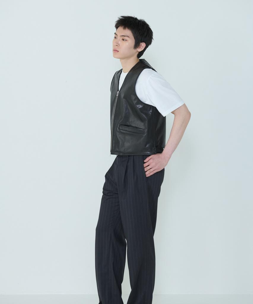 Deossingindeeodeeo Fine Pinstripe Slacks Black