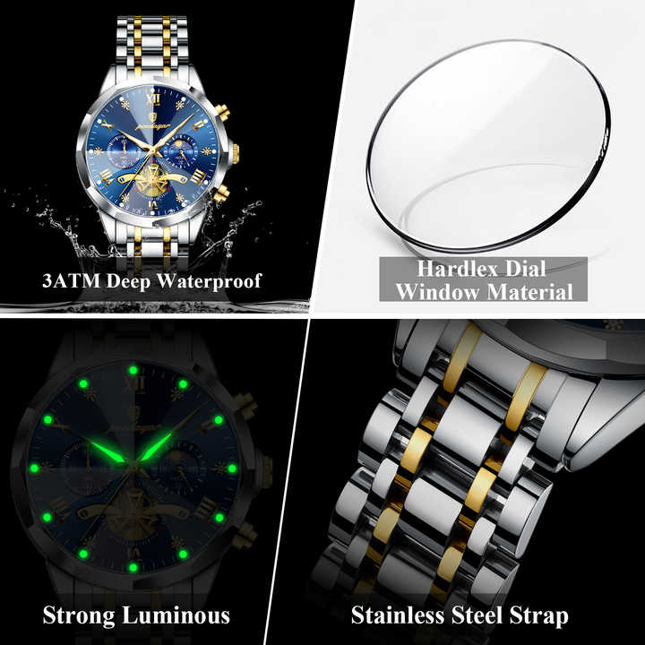 POEDAGAR 938 Wristwatches Timing Minutes Display Quartz Movt Fashion New Business Male Luminous Hands Reloj Waterproof Watches