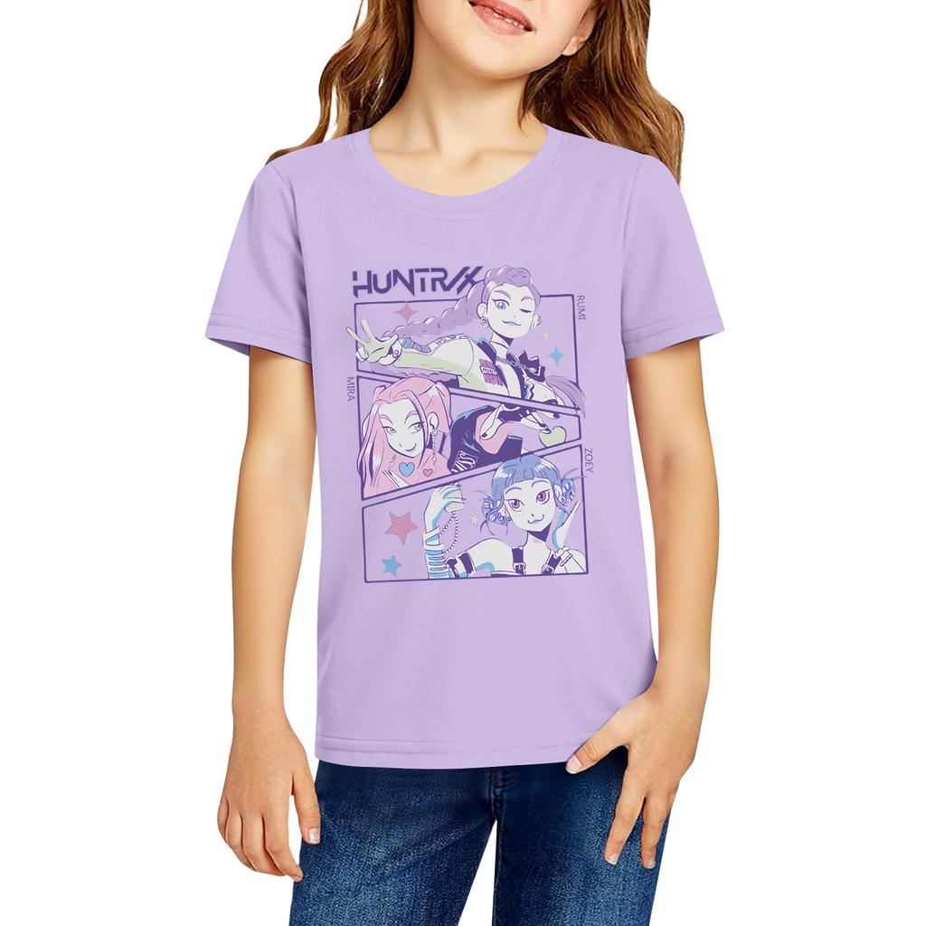 Модная рабочая одежда с короткими рукавами и круглым вырезом, топы с принтом для детских летних топов