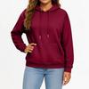 Casual Solid Color Hooded Sweatshirt with Pockets Long Sleeve Pullover Top for Women and Men Adult Fashion