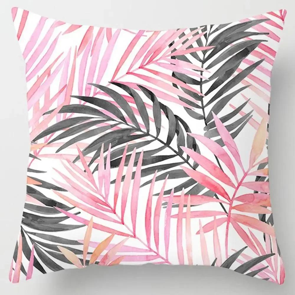 Modern Pink Pillow Case Polyester Peachskin Soft Cushion Cover Car Sofa Bedroom Living Room Fashion Home Decorative Pillowcase