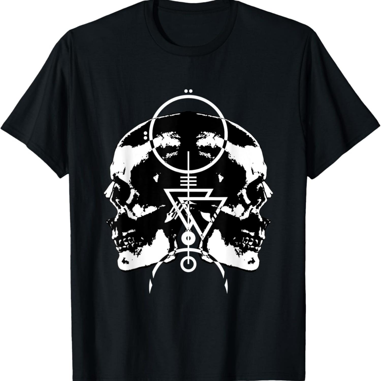 Third Culture_ Cyberpunk TWIN SKULLS T-Shirt S