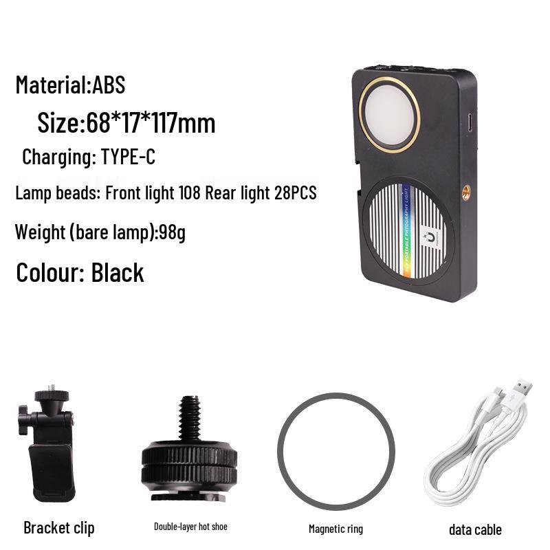 N19 Compact Triple-Color Magnetic Pocket Fill Light