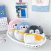 Penguin Plushie Yellow Crossbody Bag with Heart Design - Cute Coin Purse & Data Cable Storage